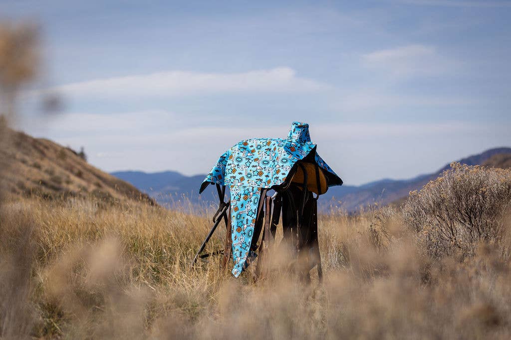 Saddle Cover: Turquoise Howdy